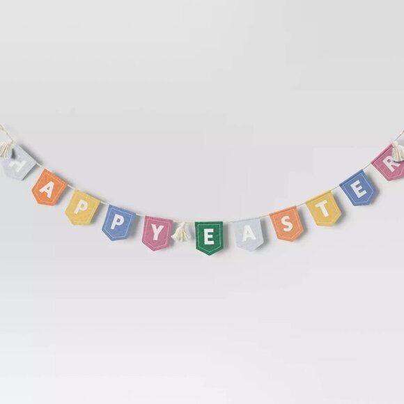 Threshold  72" Happy Easter Garland Banner with Tassels Target Spring 2024 - Picture 1 of 4
